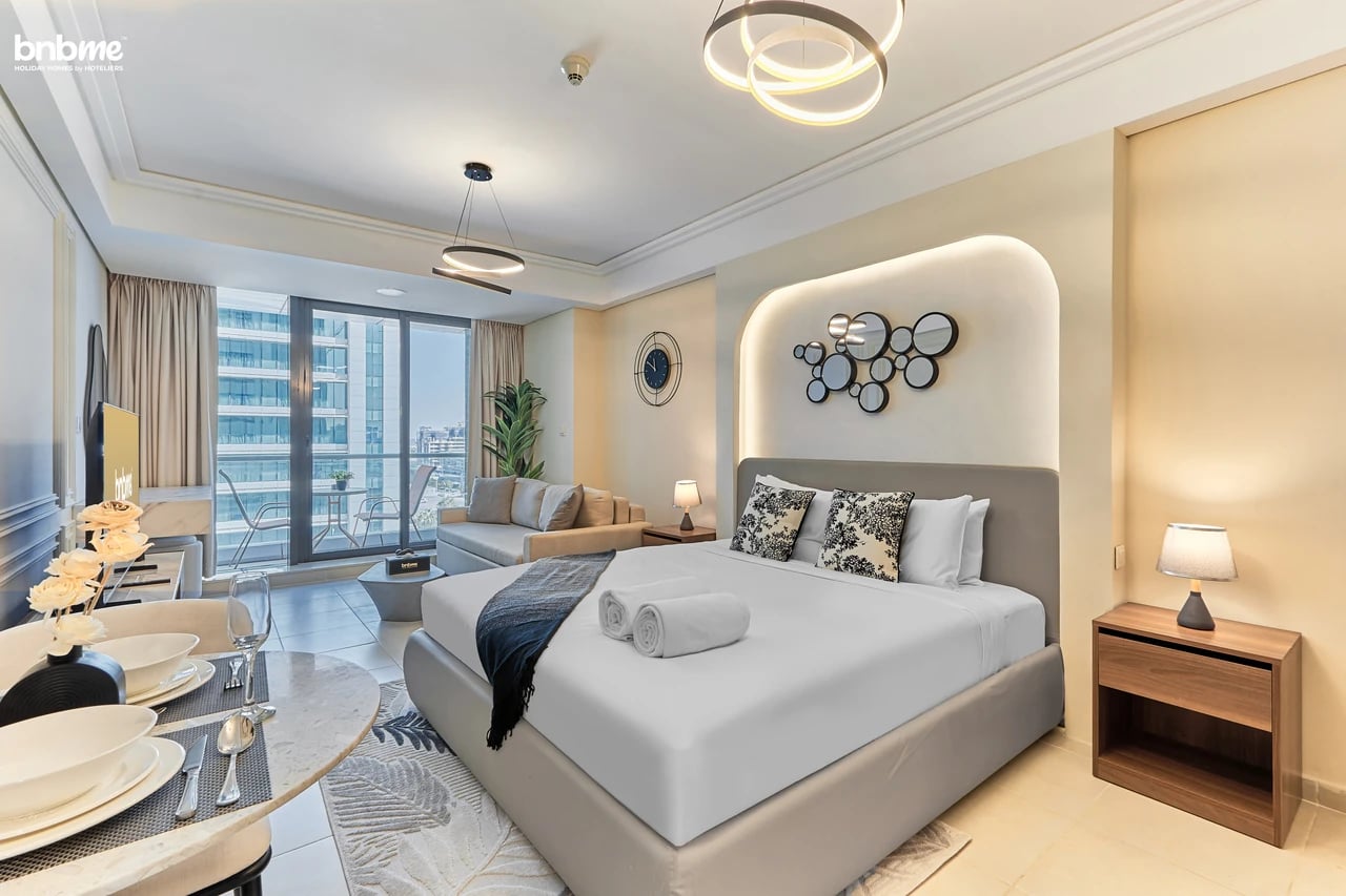 Stylish JLT Studio | Balcony, Near DMCC Metro